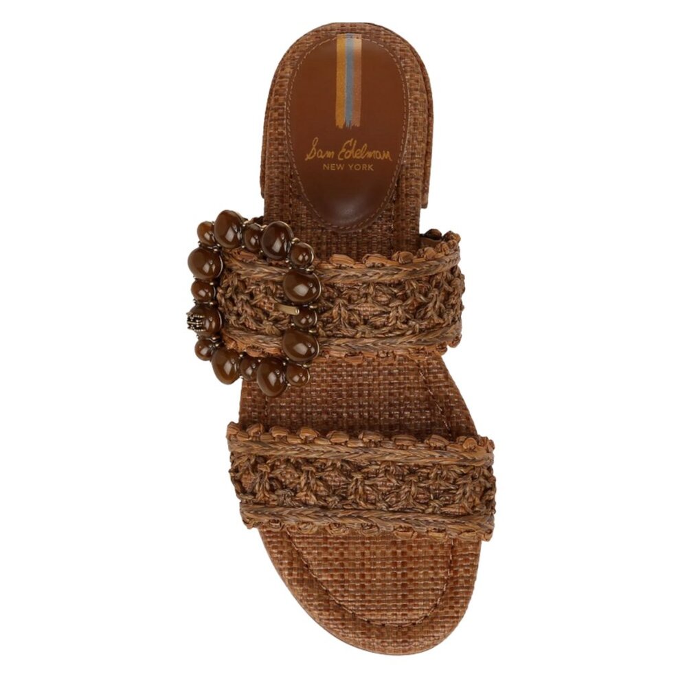 NWT Sam Edelman Elisa Braided Strap Sandal – Brown, Size 5 - Picture 3 of 6